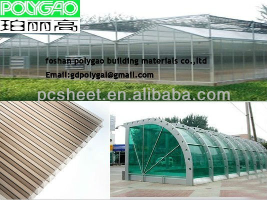 Ten years guarantee frosted GE Polycarbonate Sheets/pc sheet with UV protection