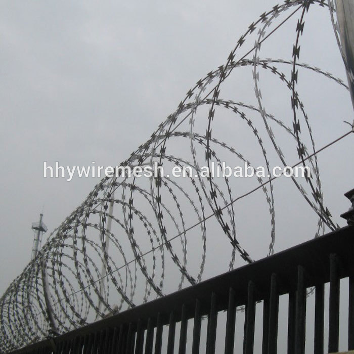 Price razor barbed wire hot dipped galvanized concertina wire SS304 razor wire