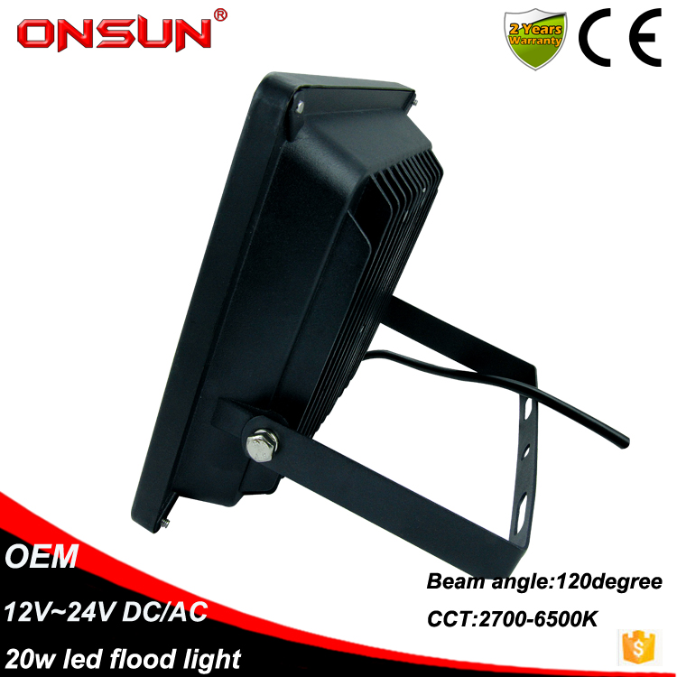 High Lumen Outdoor led floodlights DC 12V DC24V IP65 IP66 led flood light 20W