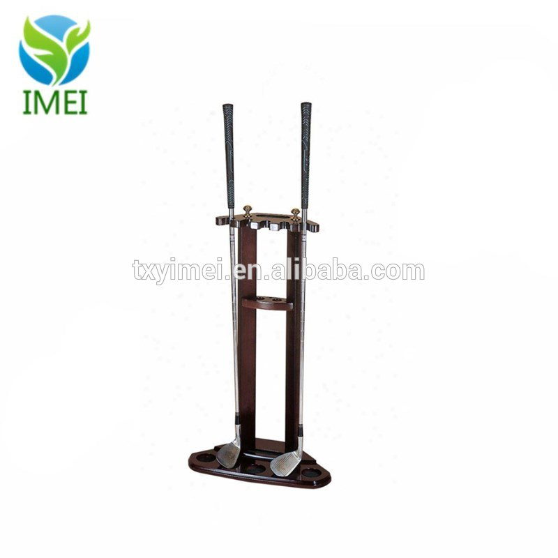 Floor standing golf club display rack wooden fixtures IMEI18149