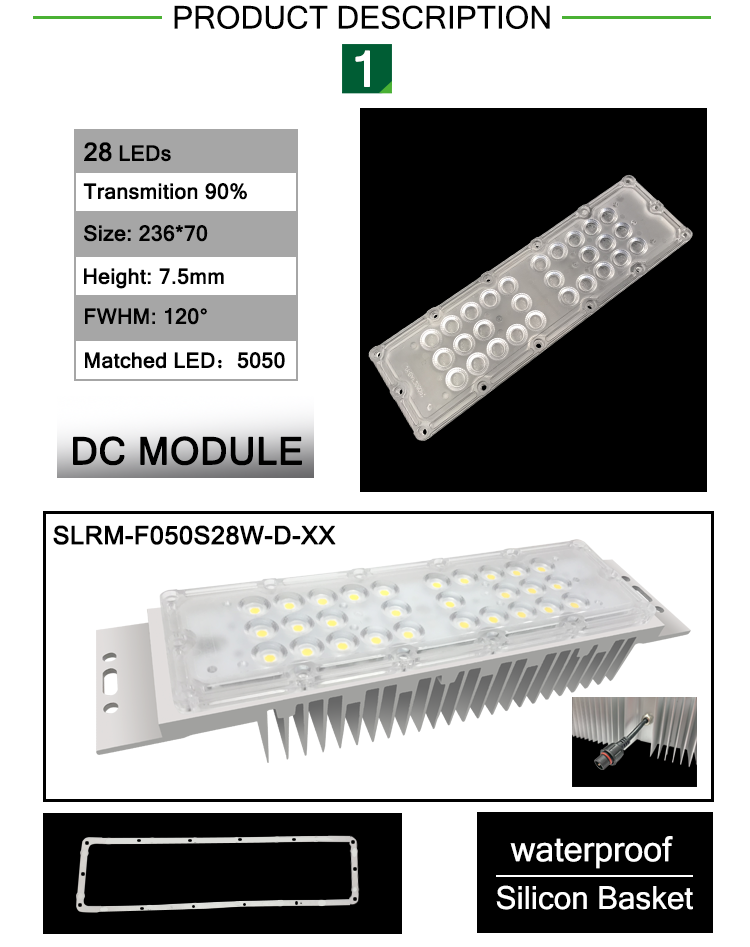 120 Degree Led module 5050 SMD silicone LED Lens for High Bay Light