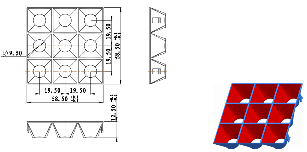 led linear lens SMD3030 Cree xpe xte led lens/reflector linear lens