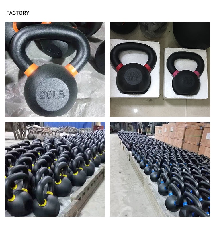 OKPRO Gravity Black Cast Iron Powder Coated Kettlebell