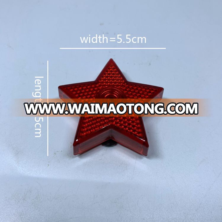 Factory price customized LOGO star shape outdoor warning safety flashing LED bike light