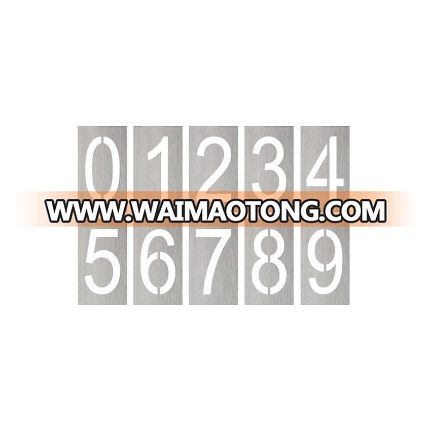 OEM Factory Sale  Metal Etched Stainless Steel Number Stencil