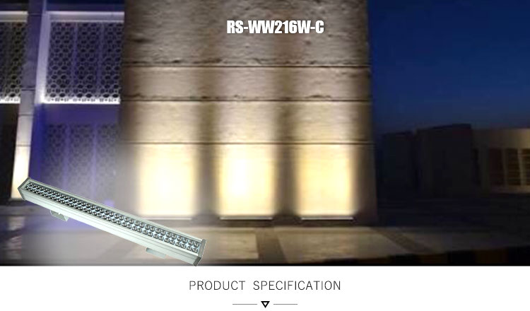 high lumen 216W DC24V led light garden ip 65 led wall washer lighting