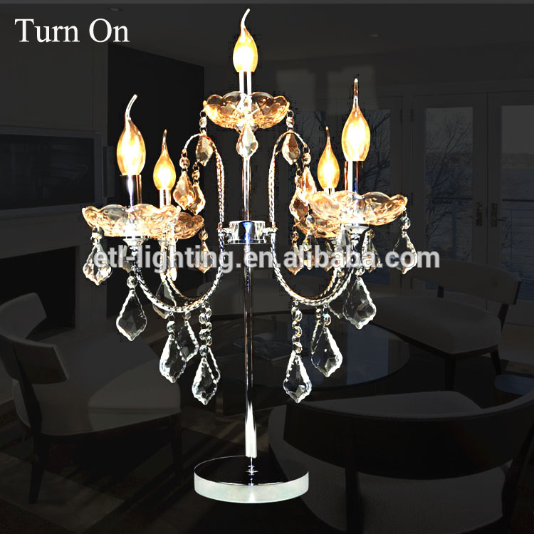 Hot sale bedroom crystal chandelier table lamp for hotel villa decor ETL32039