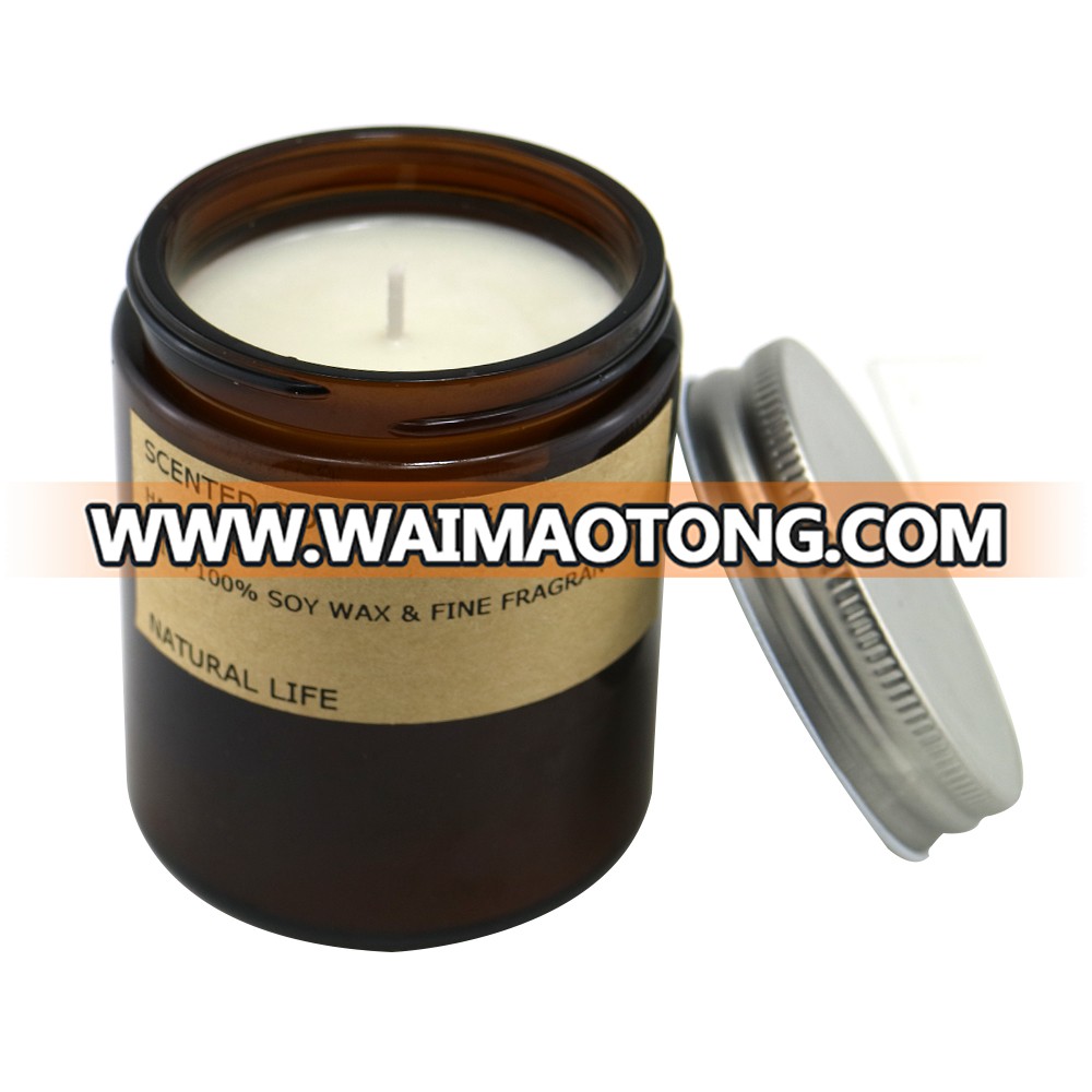 wholesale scented soy candles in glass jar