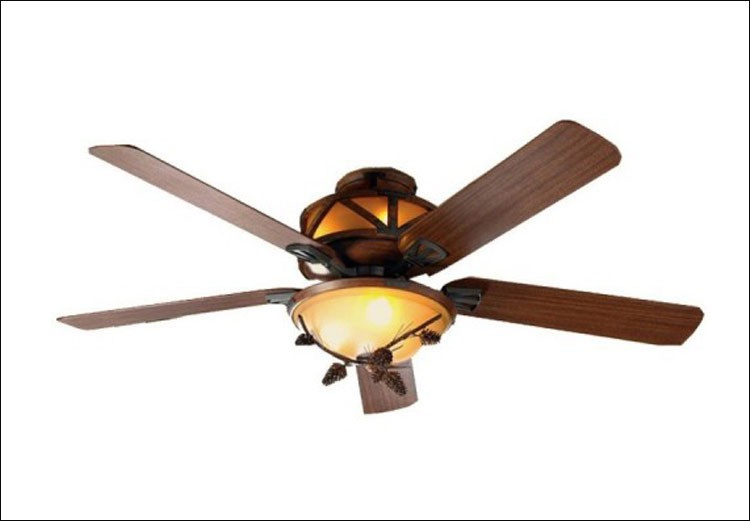 American Country style rechargeable electric led ceiling fan lamp