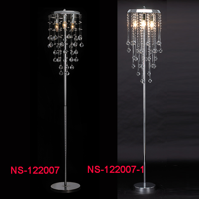 Modern crystal chrome floor lamp NS-122007