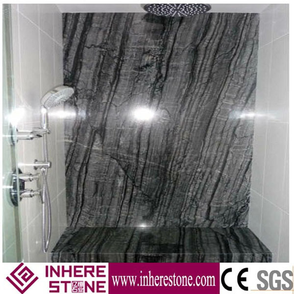 Black Wood Vein Marble Slabs & Tiles, China Black Marble