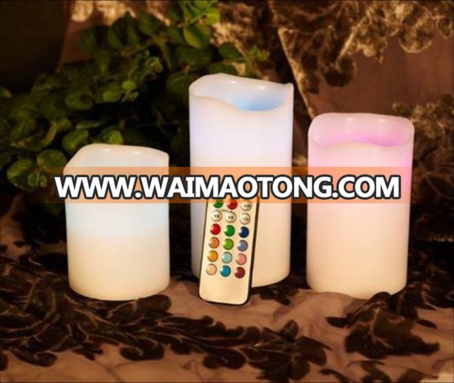 real wax color changing LED electric candle