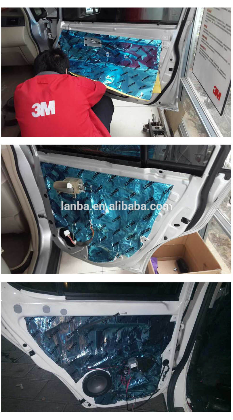 Hot selling lanbo car accessories reduce noise alu-butyl car sound deadening