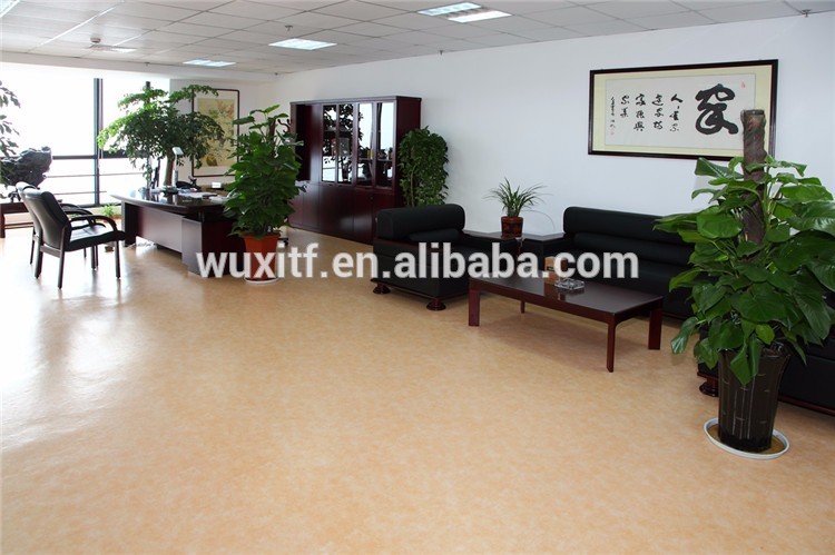 Various kinds office quality vinyl flooring roll, various choices of color and size vinyl linoleum flooring with CE/ISO