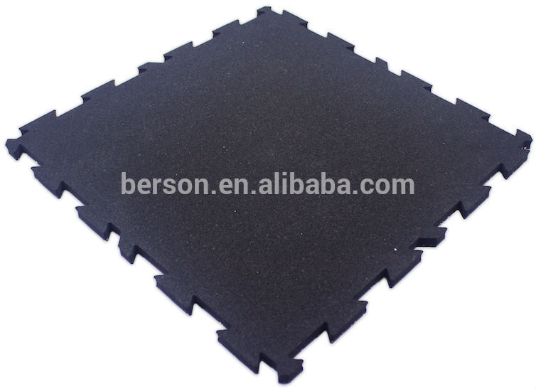 Berson rubber interlocking tiles/single lay or two layers are available/unique interlocking rubber tiles