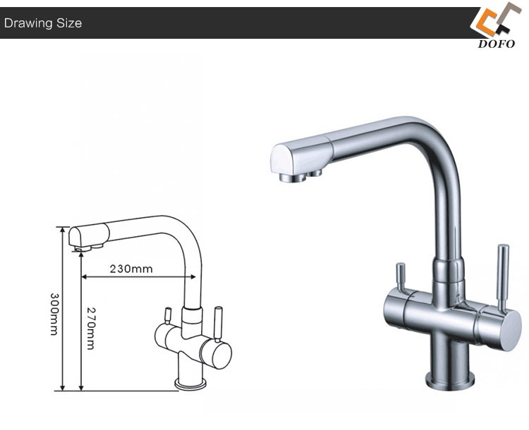 Kitchen pure water tap mixed hot cold faucet