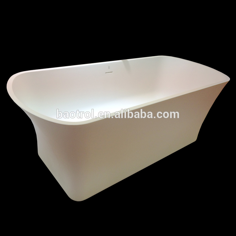 High quality hotel bathroom furniture composite stone solid surface bathtub