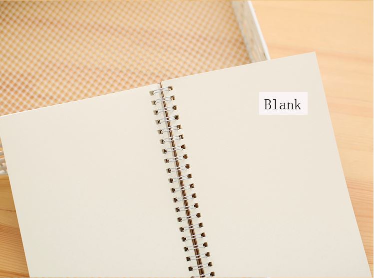 Simple Cute Style PP PVC Cover Spiral Blank Notebook Journal Dairy Book For School Supplies A5 A6 B5 Stationery Store