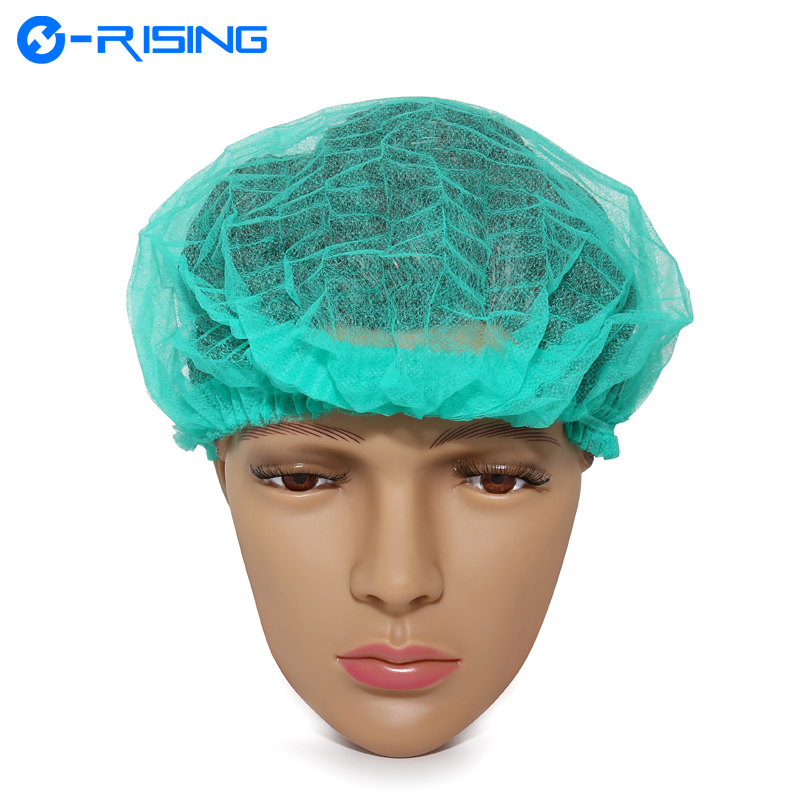 Dustproof For Restaurant Medical Surgical Use Mob Cap Bouffant Disposable Non-woven Clip Douffant cap