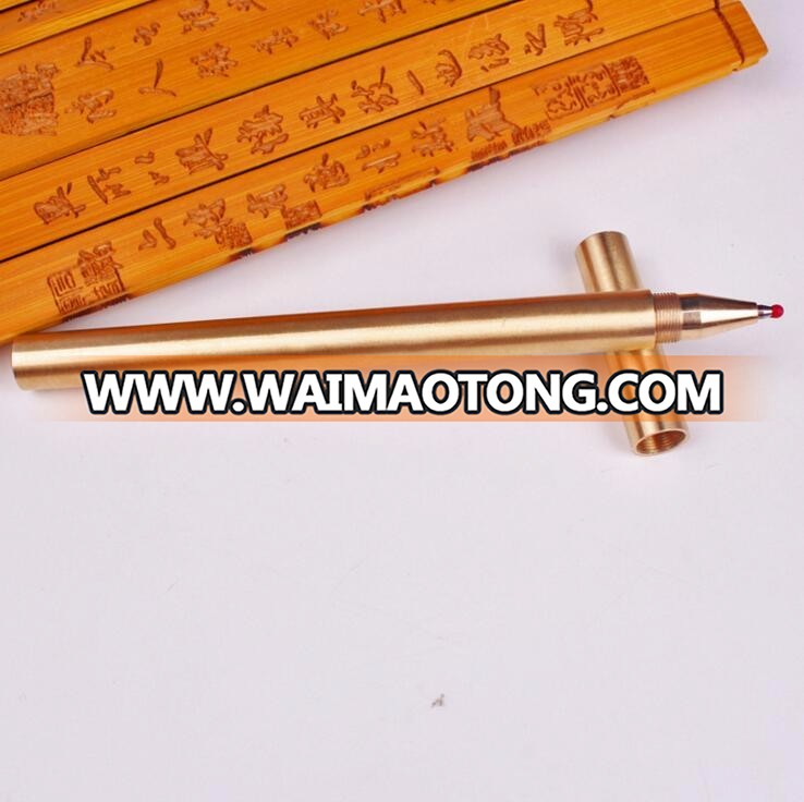 copper handmade advertisement of ballpen roller ball pen with carrying EDC tools