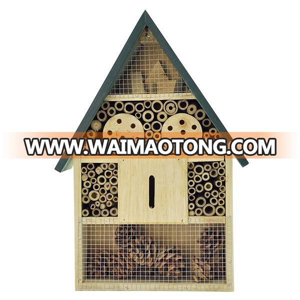 Natural Outdoor Wooden Insert Bee Bug House Hotel