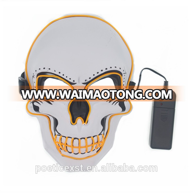 PoeticExst Halloween Costume Flashing Led Face Mask For Party, Funny EL Wire Mask,Led Mask Party