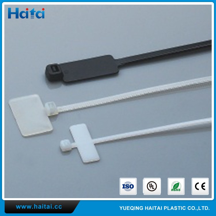 Haitai Cable Wire Electrical Heat Resistant Plastic Marker Nylon 66 Cable Tie