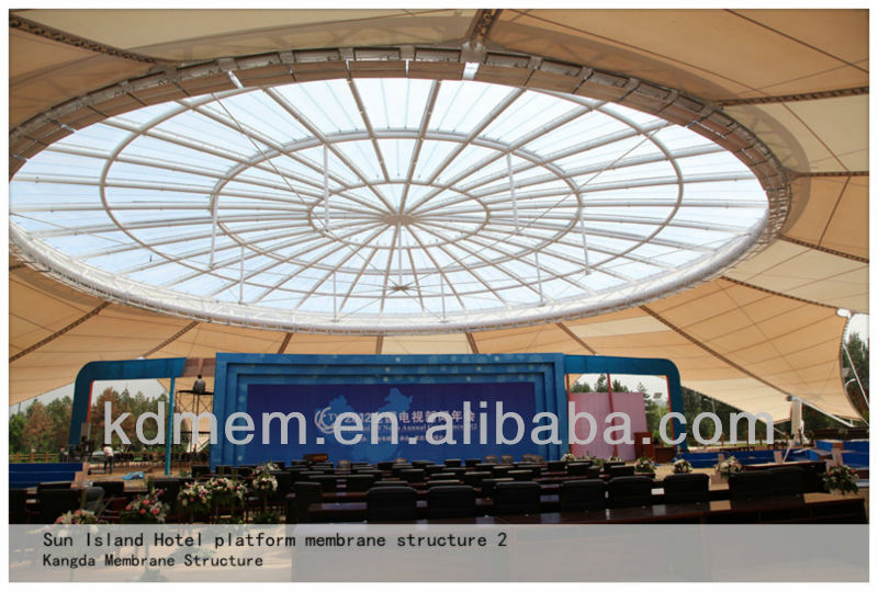 Sun Island Hotel platform tensile membrane structure canopy roof