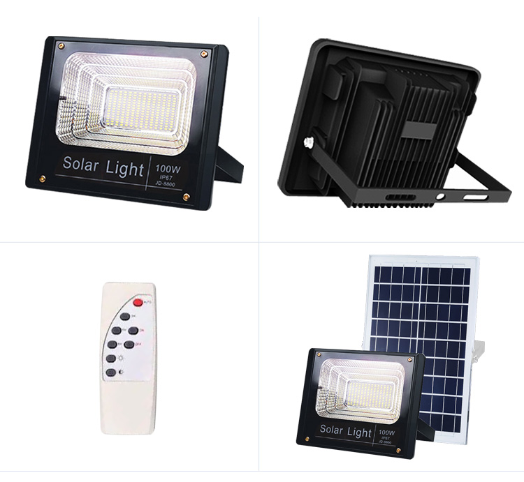 High brightness 6v SMD waterproof ip65 outdoor Aluminum 20 40 60 watt solar led flood light