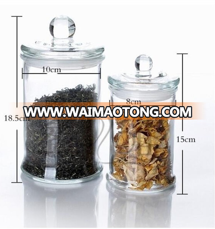 150ml tea leaves glass jar with matching lid