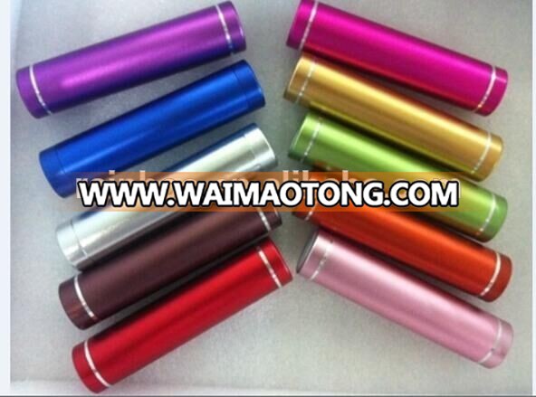 Custom Portable Charger Mini Round Aluminium Metal 2200mah Power bank