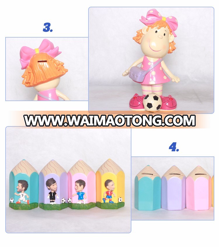 New Style Wholesale Resin Statues Unopenable Money Box