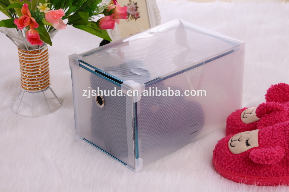 Plastic shoe box/transparent shoe box/clear drawer shoe box for short boot