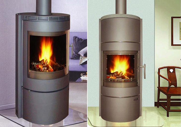 2018 New Style Popular Circularity Free Standing Iron Sheet Wood Coal Burning Stove