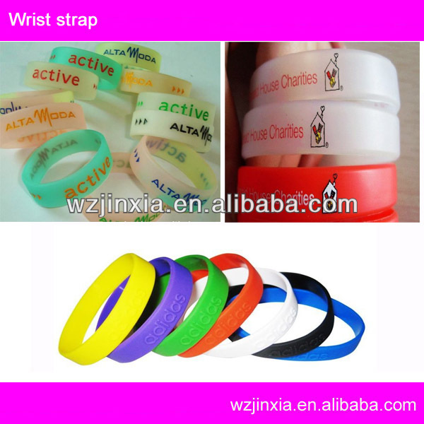 2018 new product rainbow link bracelet embossed silicone wristband