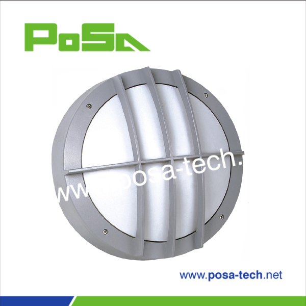 10W IP54 bulkhead fitting round bulkhead light with safety grid wall light for corridor(PS-BL-LEDS003M)