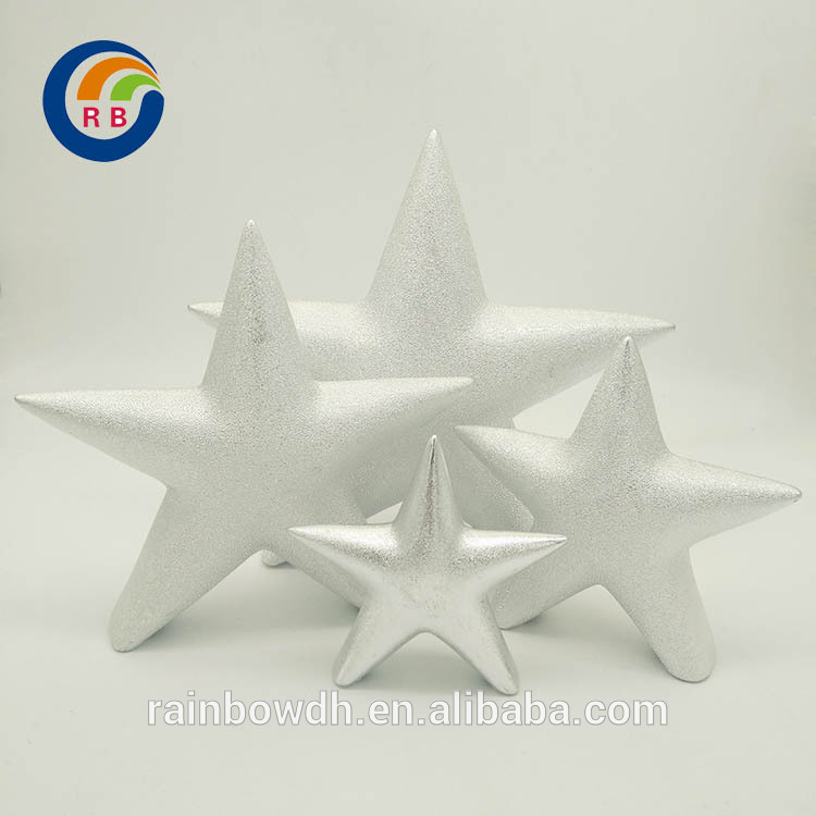 Wholesale Gold Ceramic Star Ornament for Christmas Table Decoration