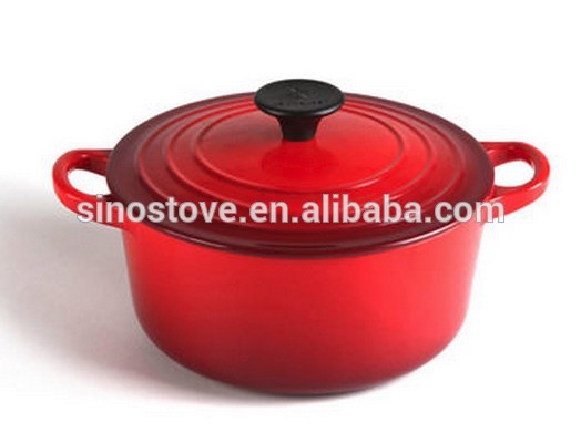 Enamel cast iron cookware casserole pot