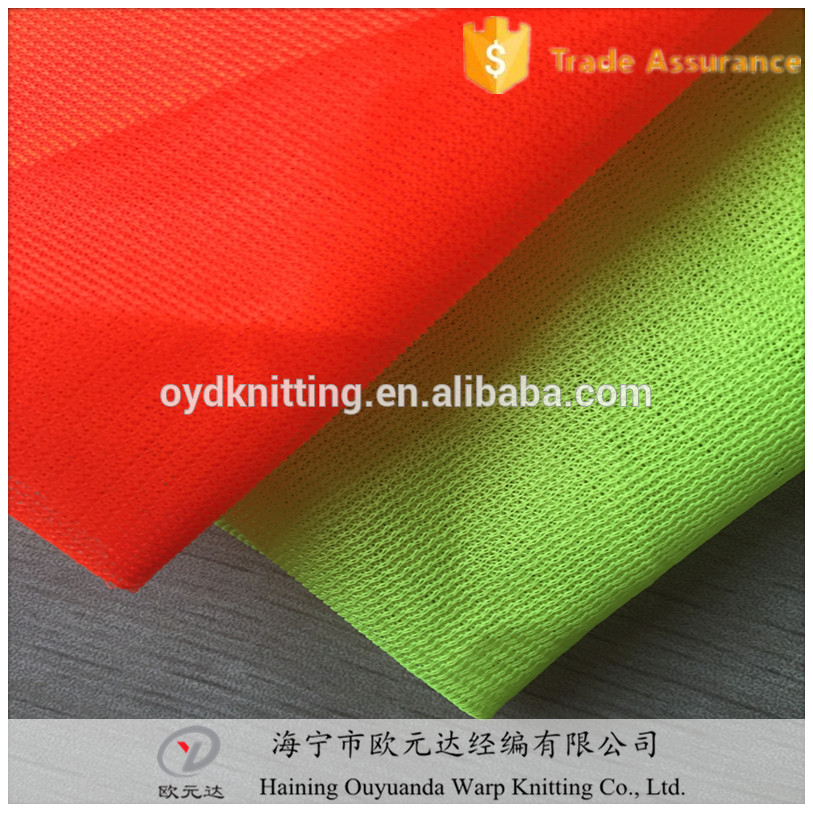 Reflective Cloth 100% Polyester Knitted Fluorescent Fabric for Safety Vest