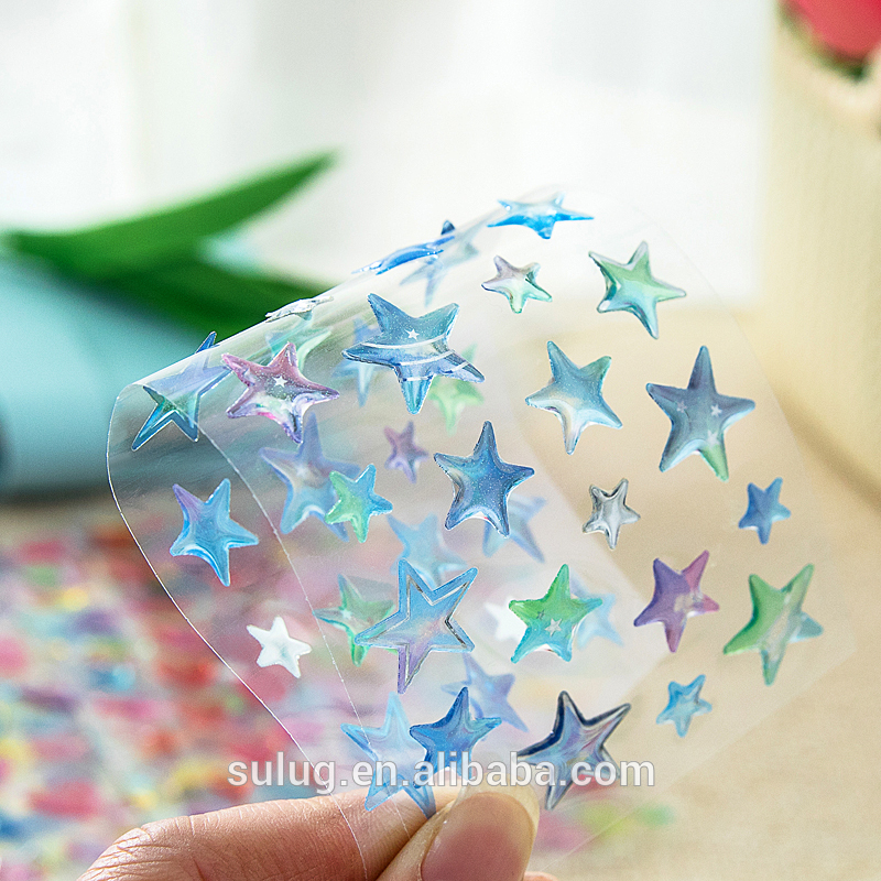 3D crystal sticker cute stickers DIY award sticker 2019 luminous sticker