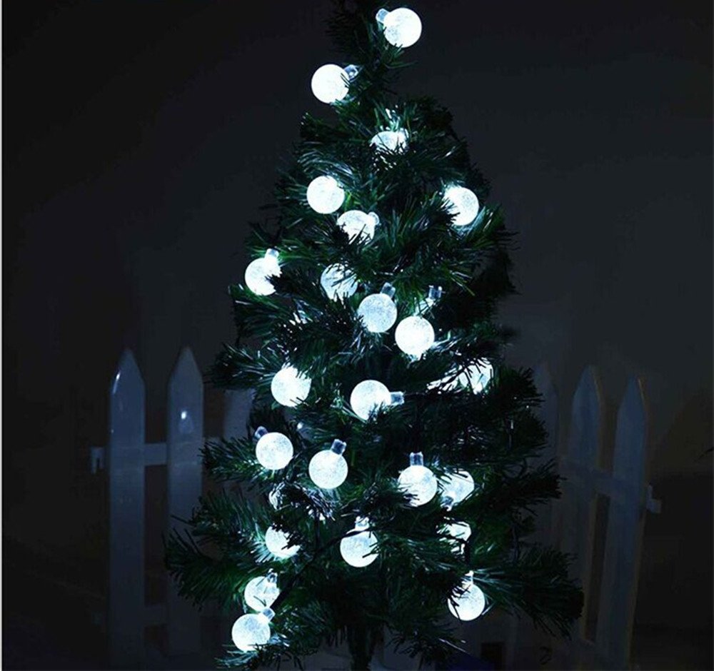 Hot Sale Solar Powered Globe String Lights 30 LED Crystal Ball Christmas Fairy LED String Light for Outdoor Xmas Tree Garden