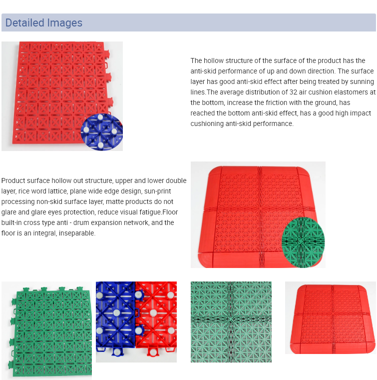 PP plastic floor for tennis courts from China