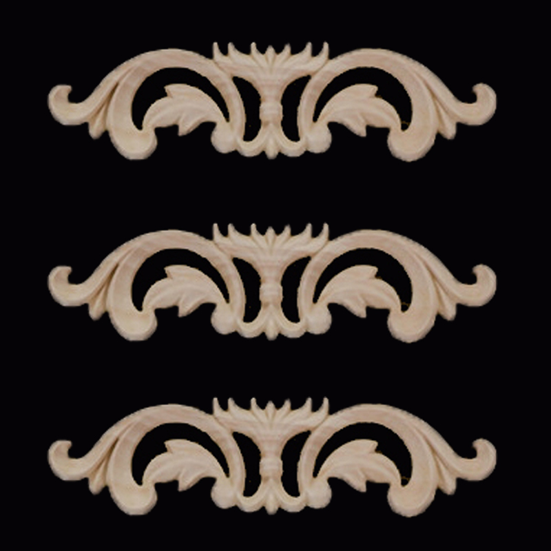 solid wood hand carved wood applique and wood