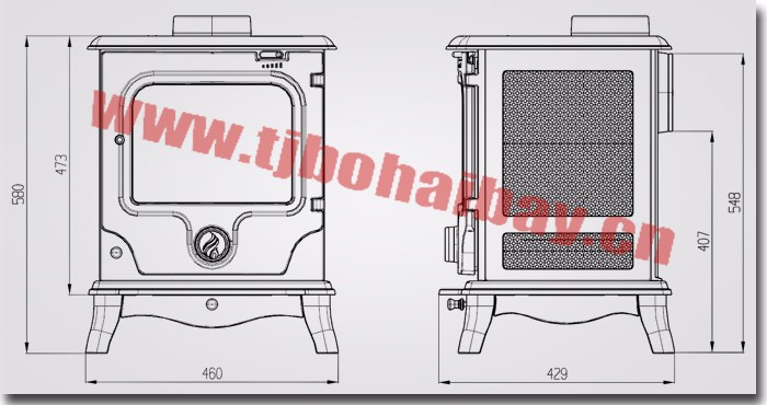 Wide selection cast iron material own factory wood burning stove