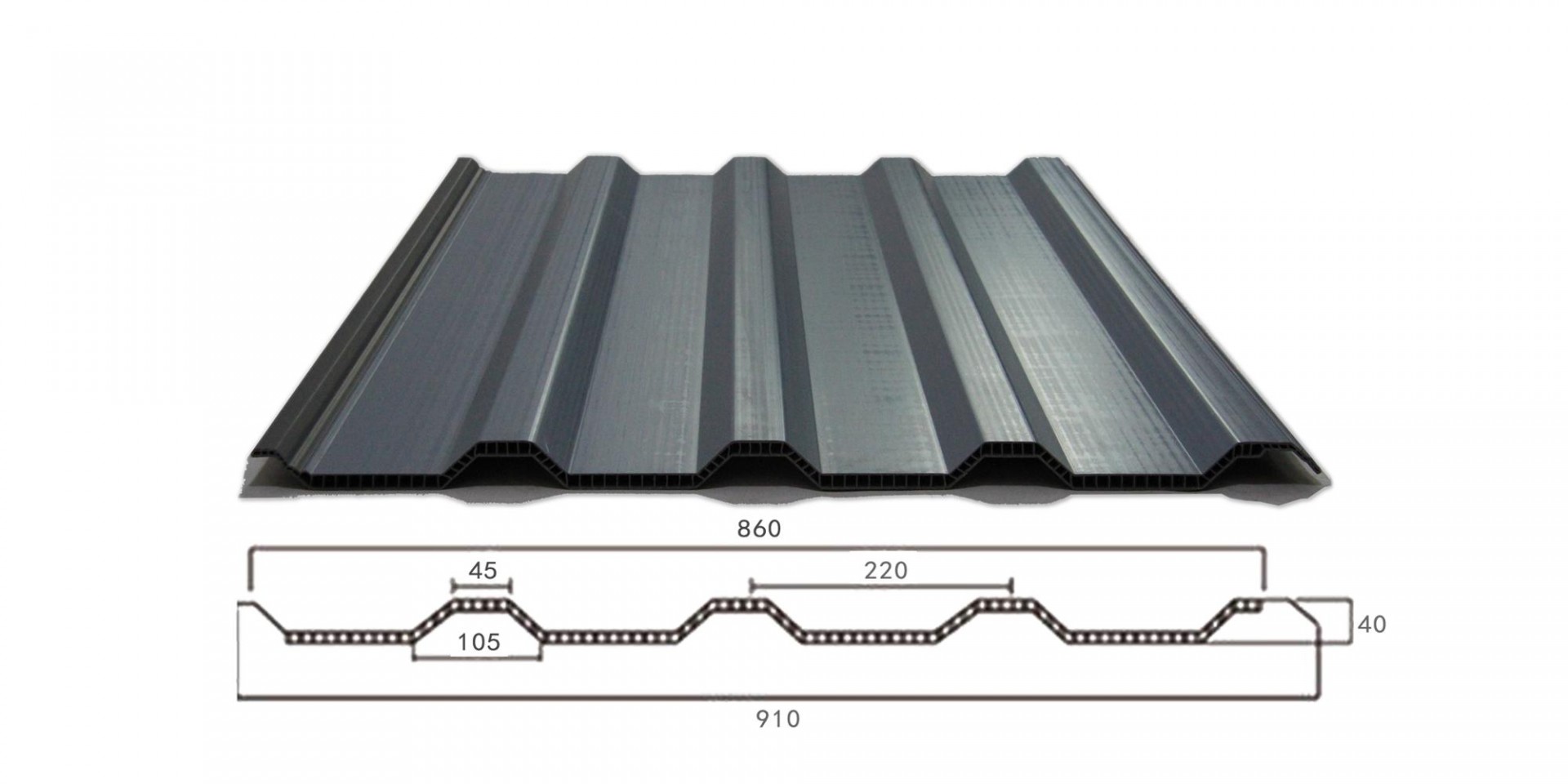 Corrugated hollow asa pvc roof sheet