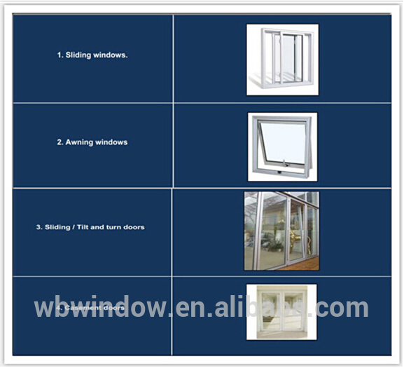 Elegant pvc/upvc/ vinyl insulated shutter windows for sunshade