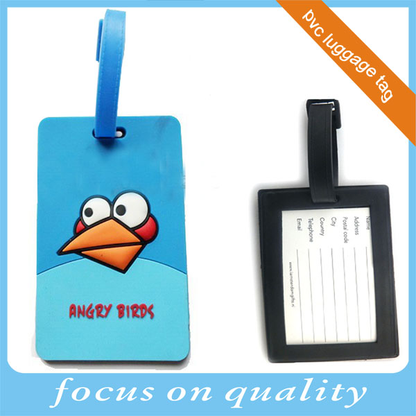 make your own shape rubber pvc 2d luggage bag tag suppliers