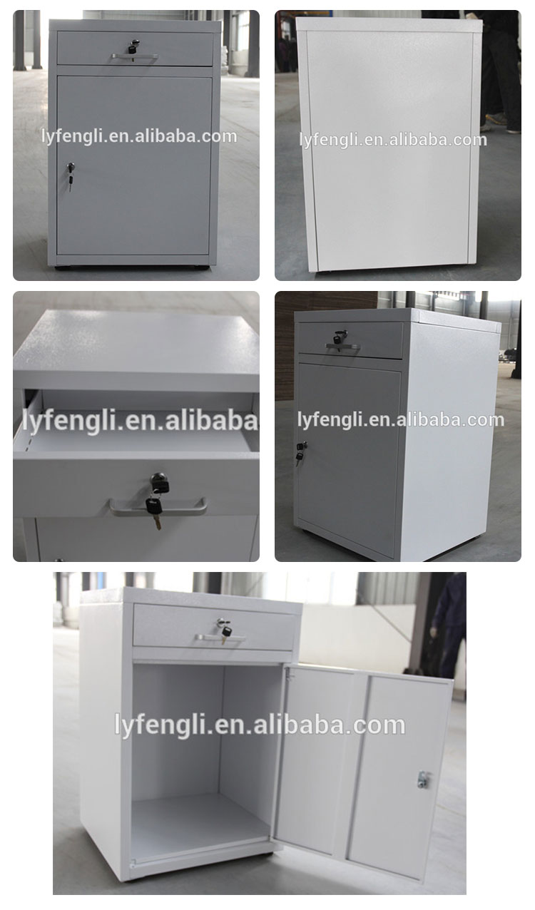 Hospital Bedside Steel Cabinet Pedestal Lockable Nightstand Drawer Cabinet