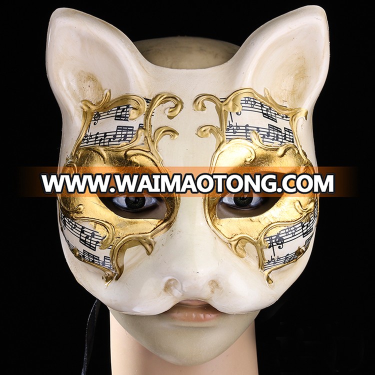 PoeticExst Hand-Painted Cat Face Wholesale Carnival  Masquerade Mask Mardi Gras Masquerade Carnival Party Favor