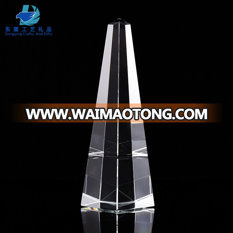 high quality  obelisk optical crystal trophy awards blank for laser engraving